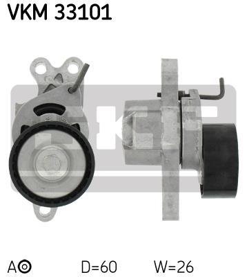 Galet tendeur de courroie d'accessoire SKF VKM 33101